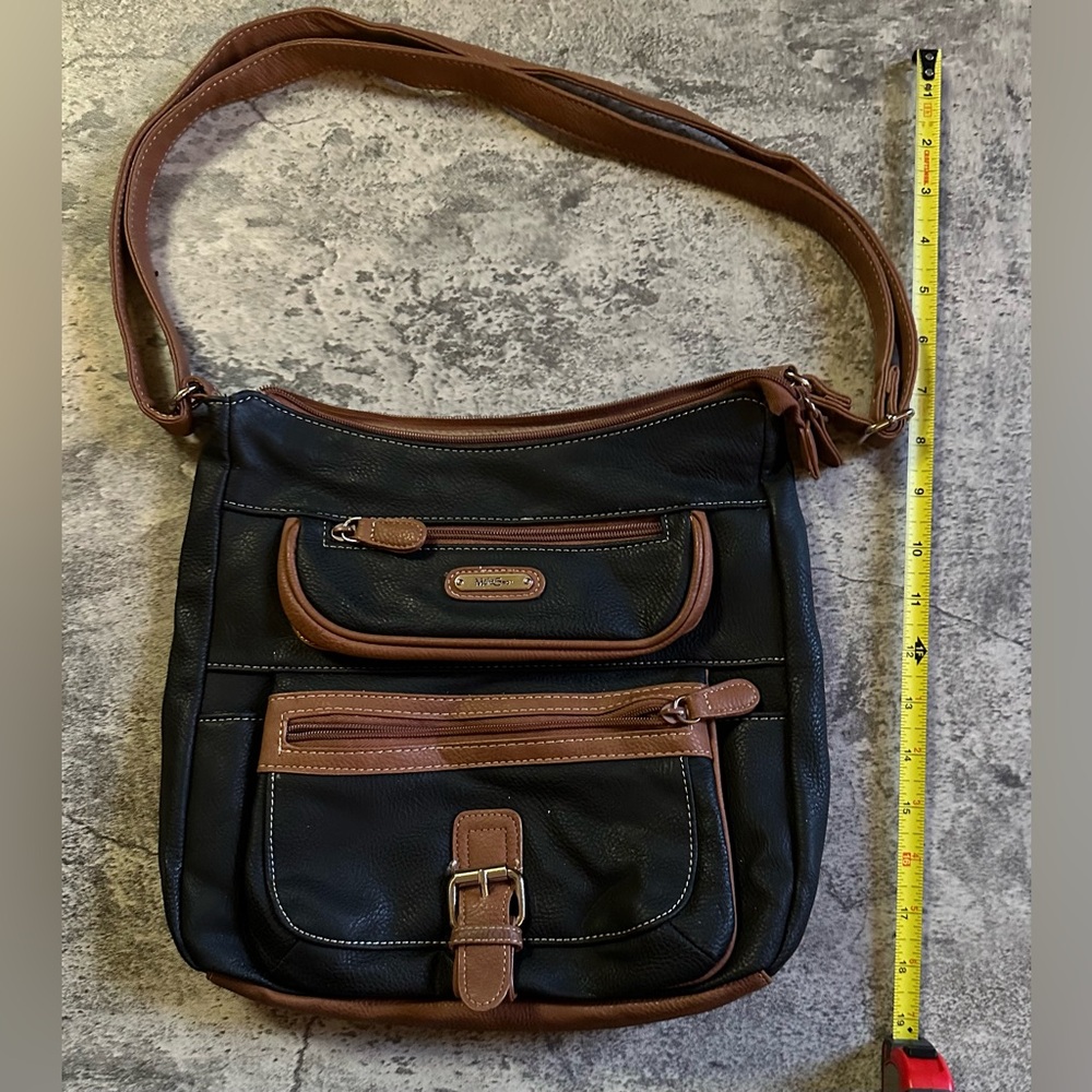 Stylish Black and Brown Shoulder Bag